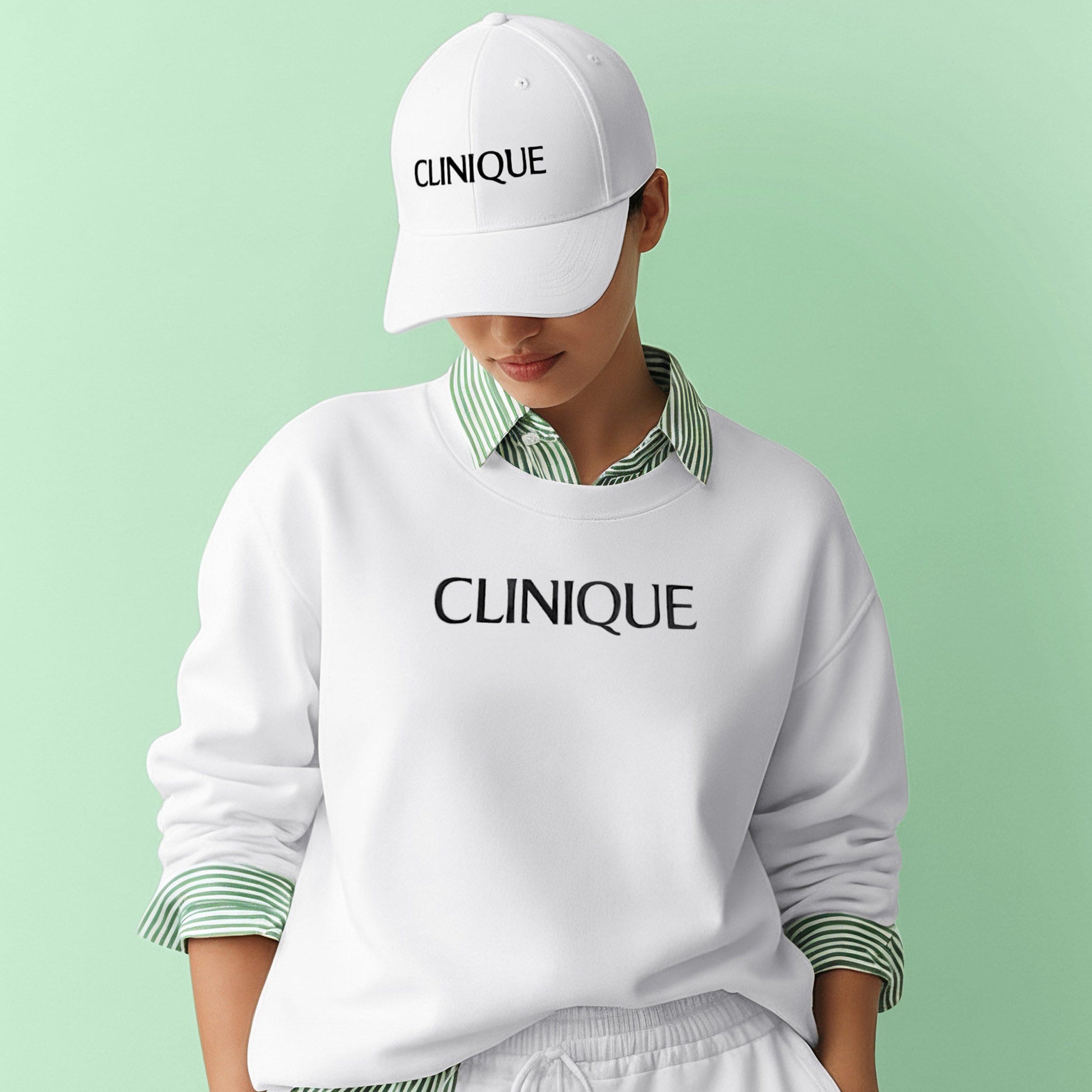 Limited Edition Clinique Baseball Cap in White - Image 2